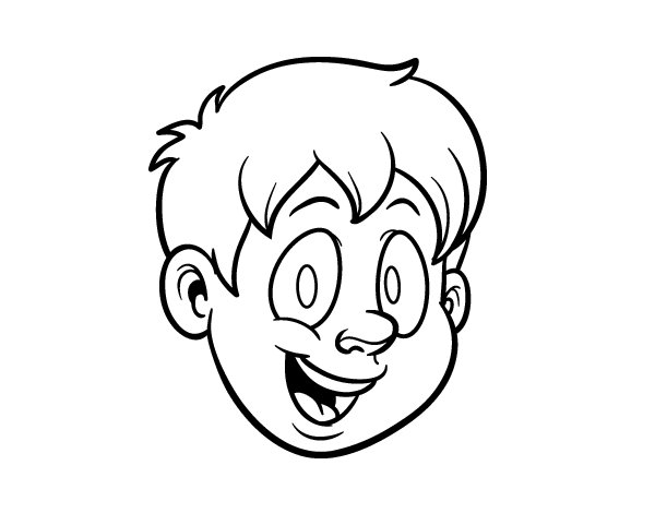 Human head coloring page