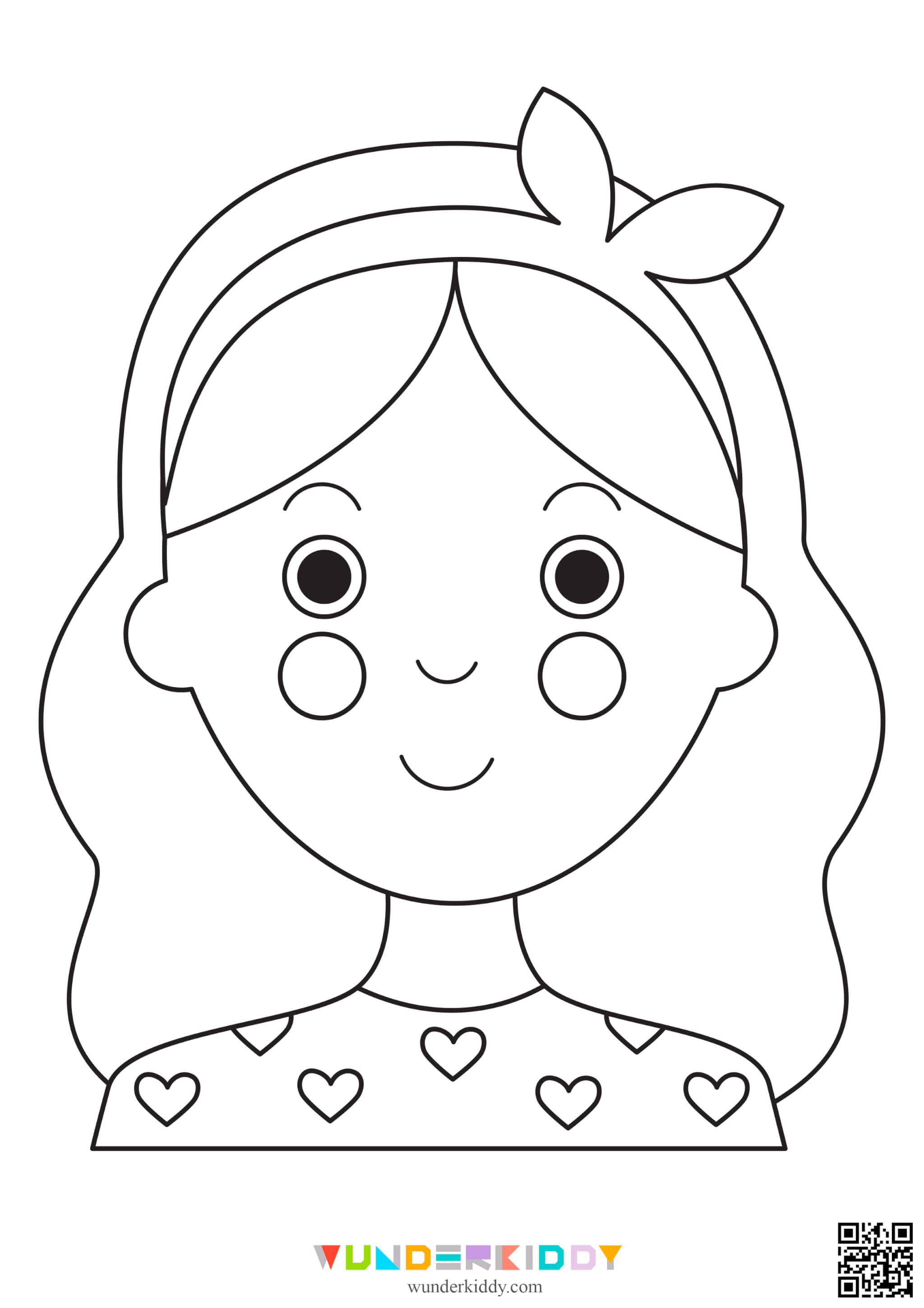 Printable simple coloring pages of faces for toddlers