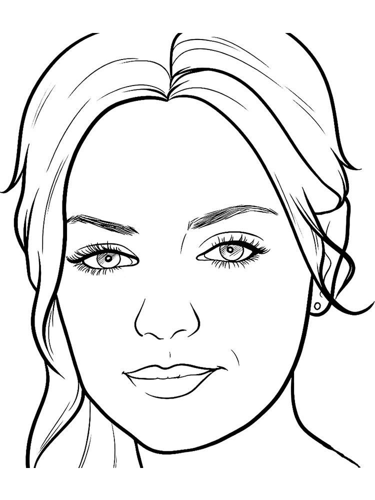 Face coloring pages simple face drawing drawing tutorial face female face drawing