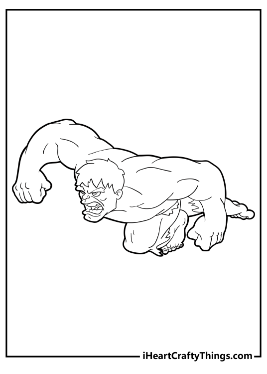 Hulk coloring pages free printables