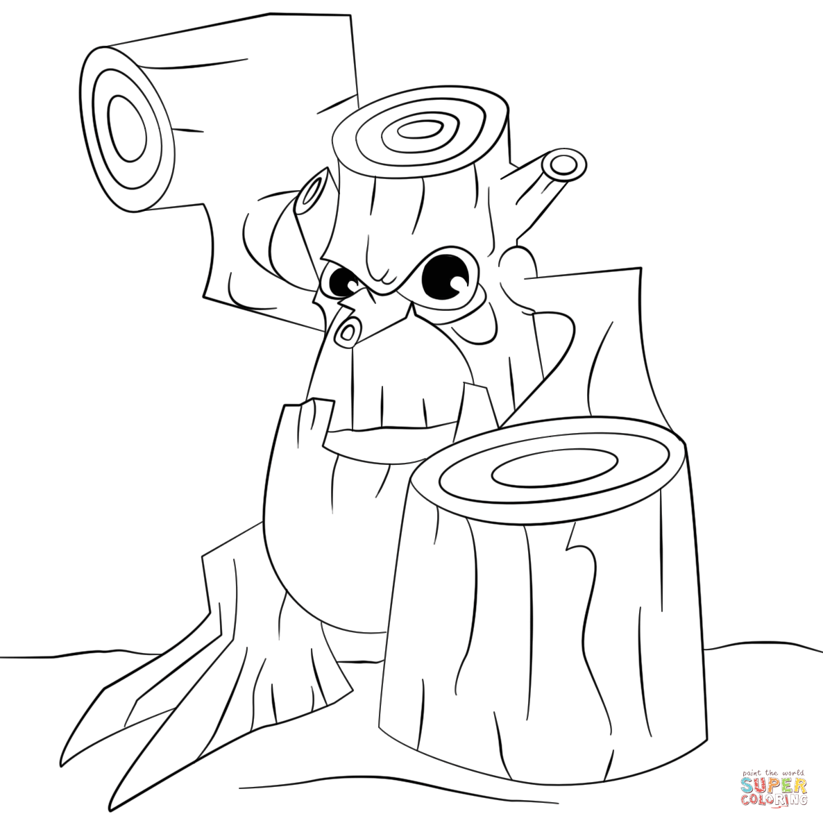 Stump smash skylander coloring page free printable coloring pages