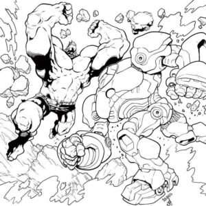 Hulkbuster coloring pages printable for free download