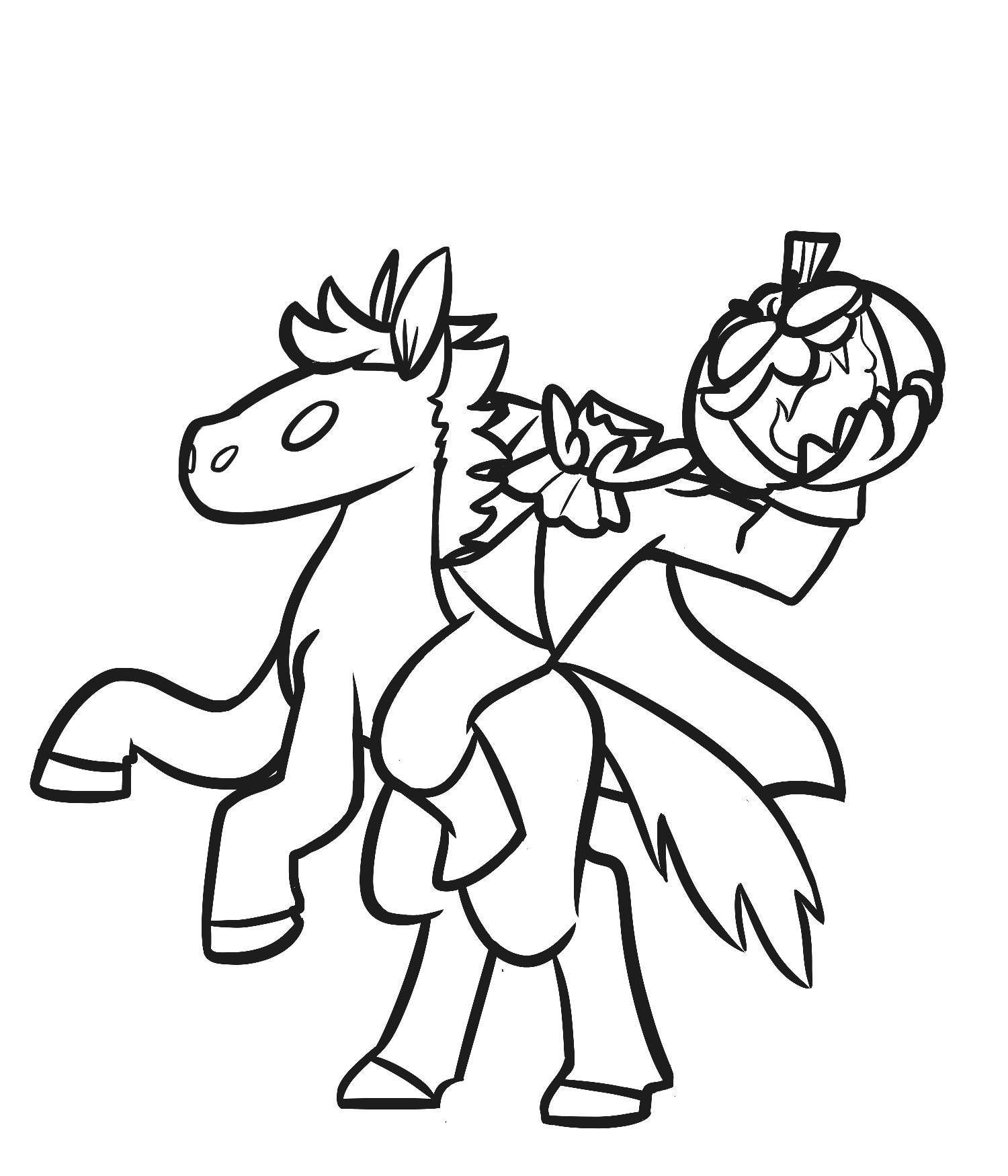 Coloring page headless horseman by capnkerfufflez on