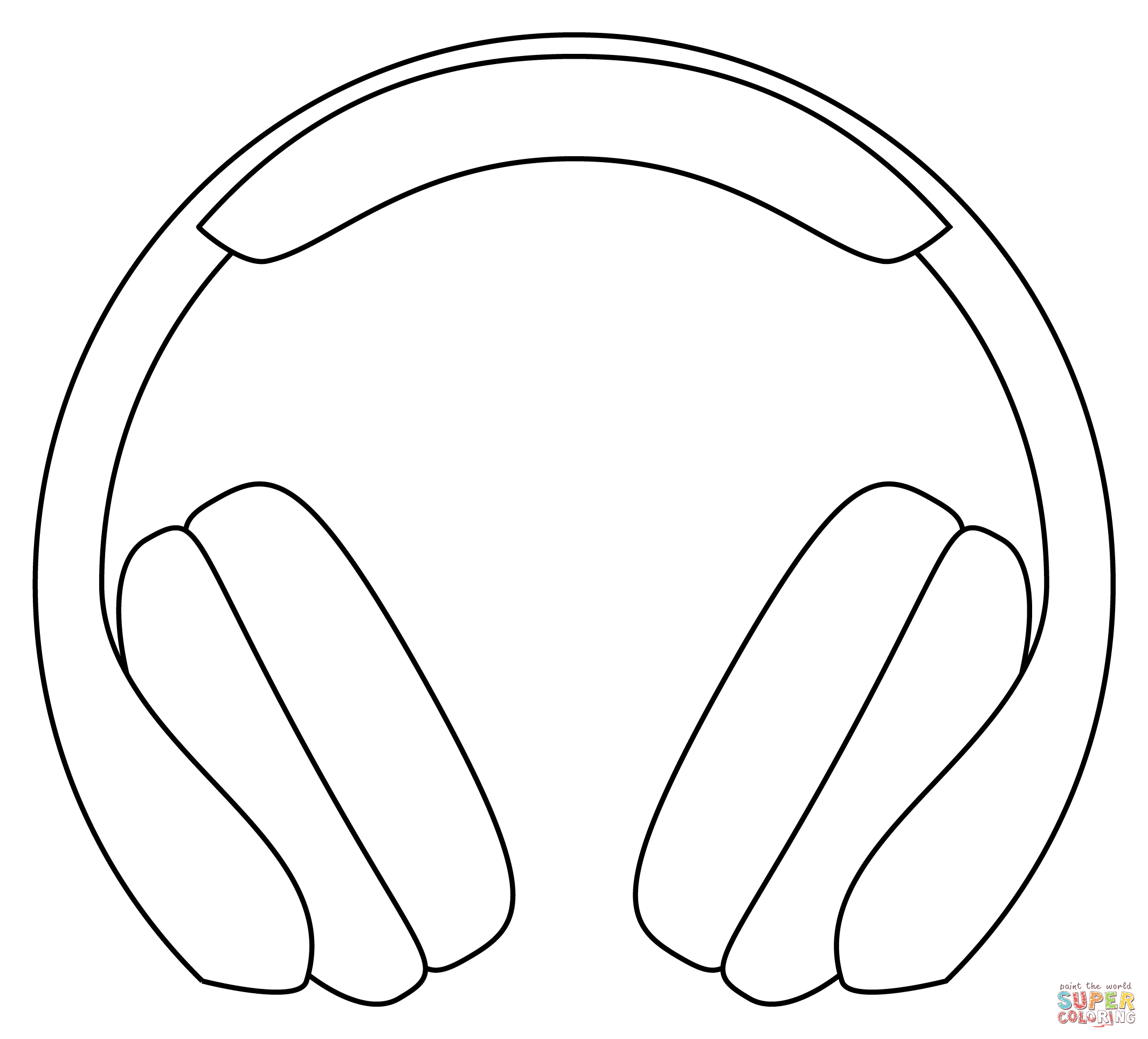 Headphone coloring page free printable coloring pages