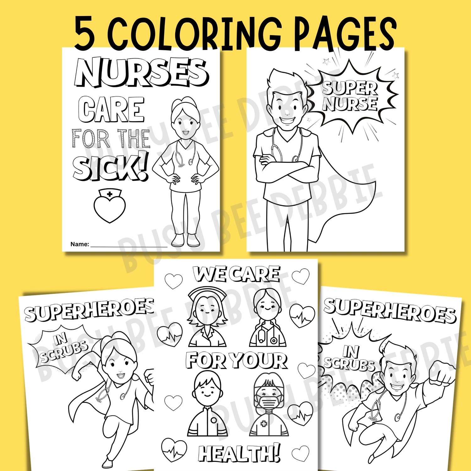 Printable nurse activity packet and worksheets nurse coloring pages nurse superheroes word search nurse maze nurse week career