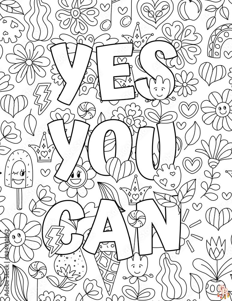 Motivate yourself with free printable motivational coloring pages