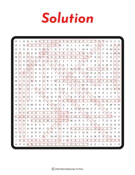 Medical careers word search puzzle