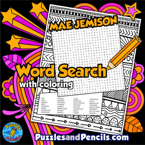 Mae jemison word search puzzle activity black history month wordsearch made by teachers