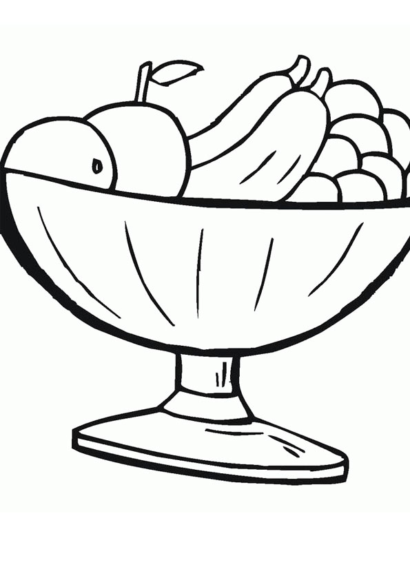 Coloring pages healthy food snacks coloring page