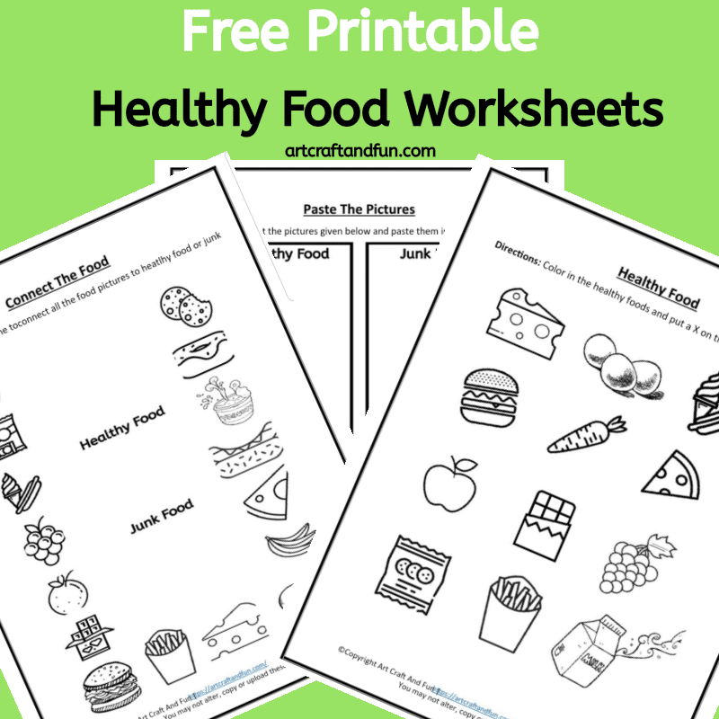 Free printable healthy food worksheets