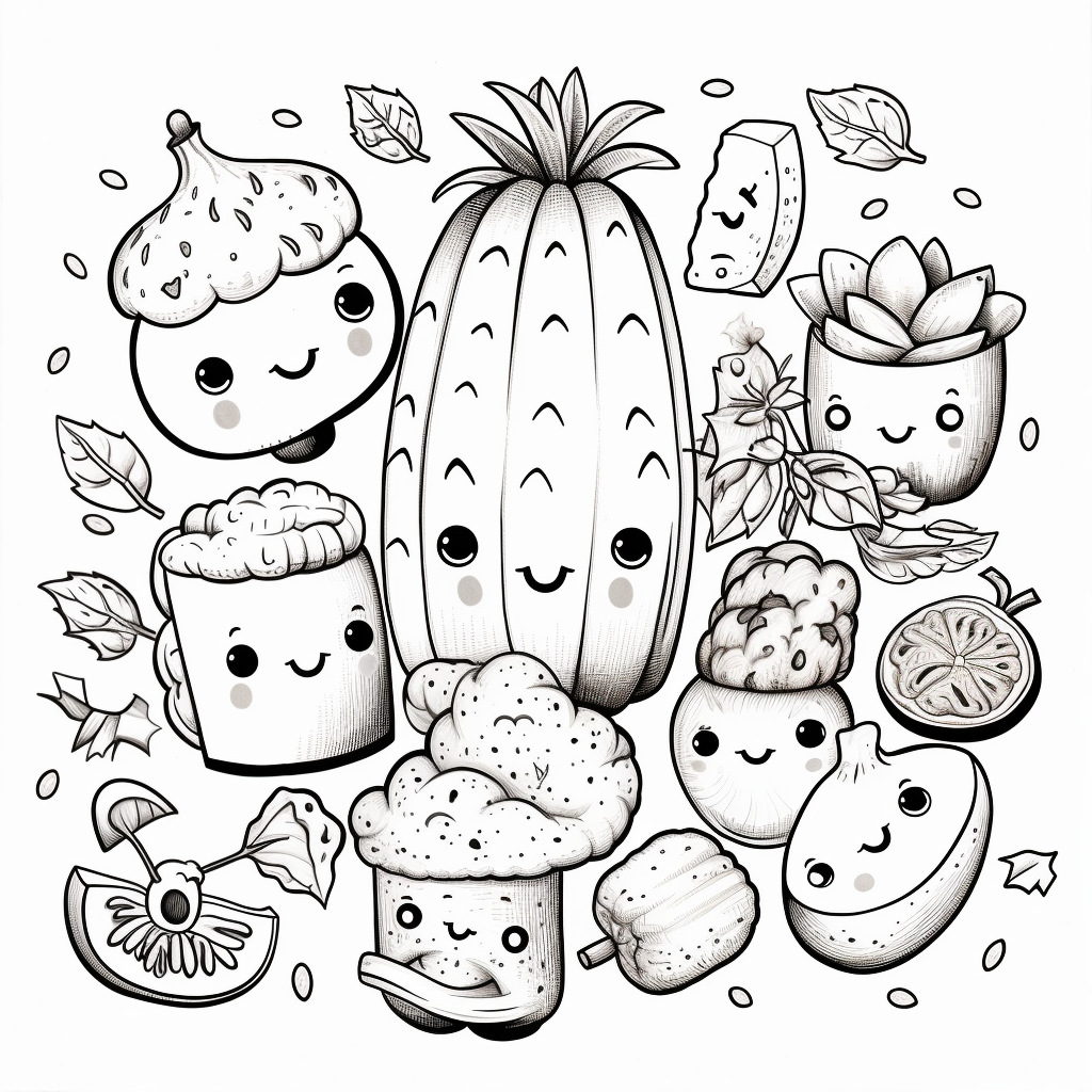 Foods coloring pages