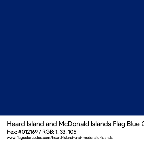 Heard island and mcdonald islands flag color codes