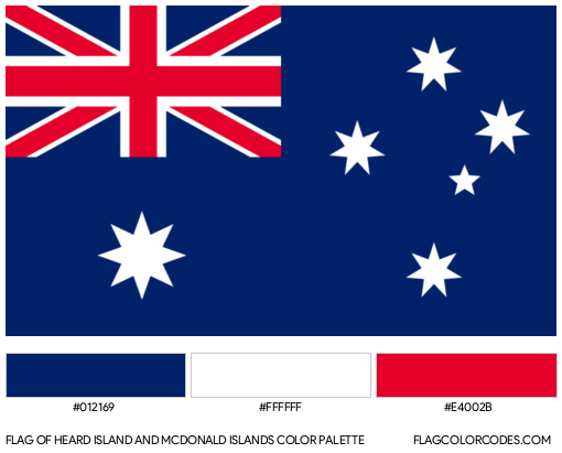 Heard island and mcdonald islands flag color codes