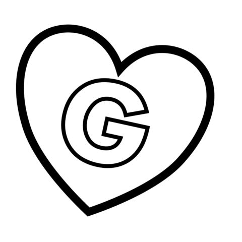 Letter g in heart coloring page heart coloring pages coloring pages lettering alphabet