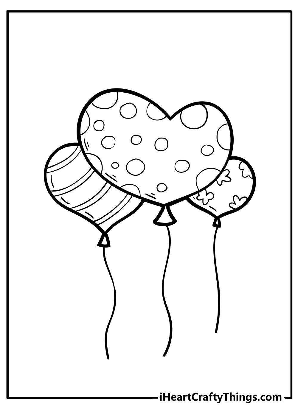 Balloons coloring pages free printables