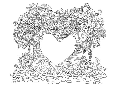 Adult coloring page heart images â browse photos vectors and video