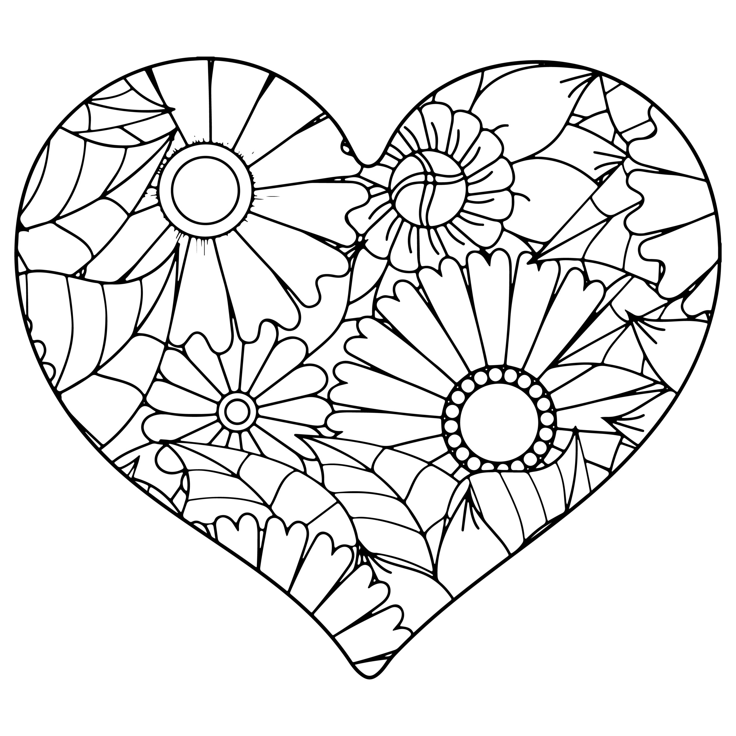 Best heart coloring pages for kids adults love heart colouring book made by teachers