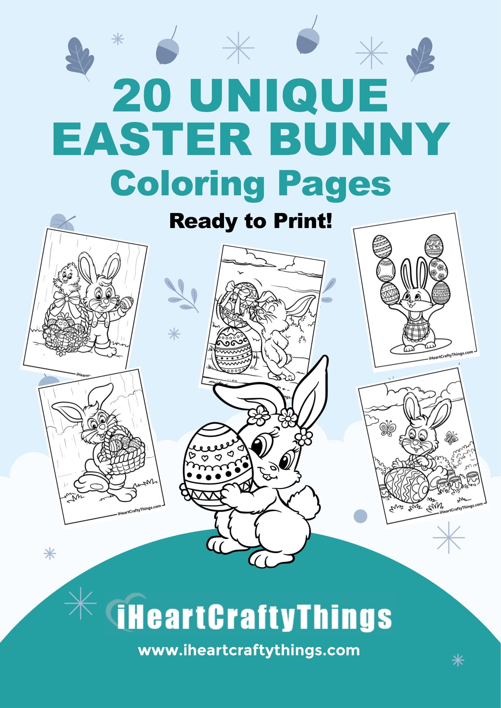 Easter bunny coloring pages â i heart crafty things