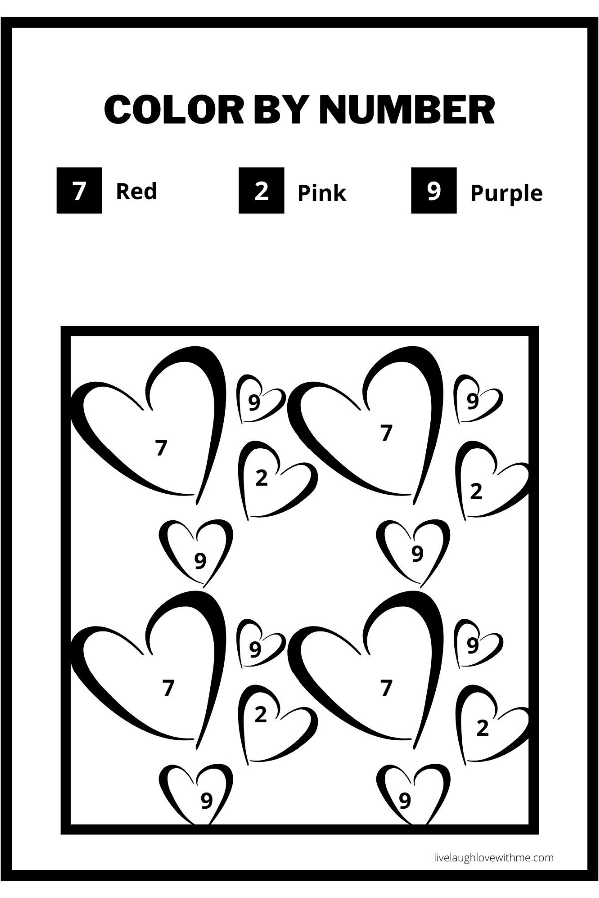 Color by number kids coloring pages free printable