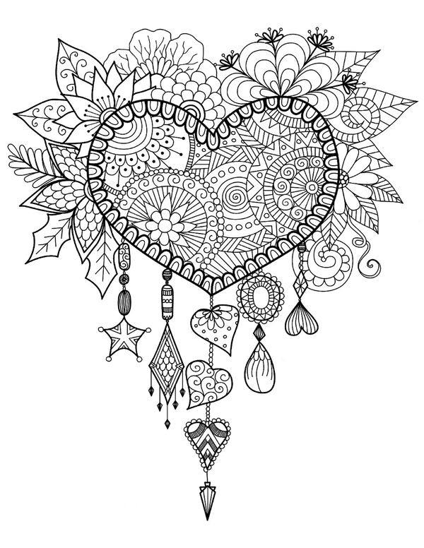 Ðï zentangle heart adults