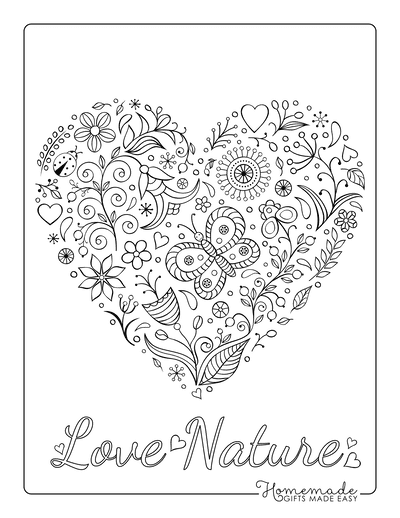 Best heart coloring pages for kids adults