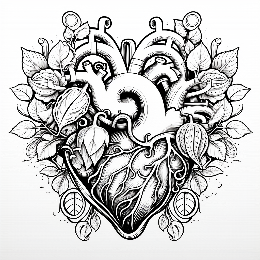 Heart coloring pages