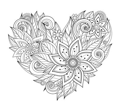 Adult coloring page heart images â browse photos vectors and video