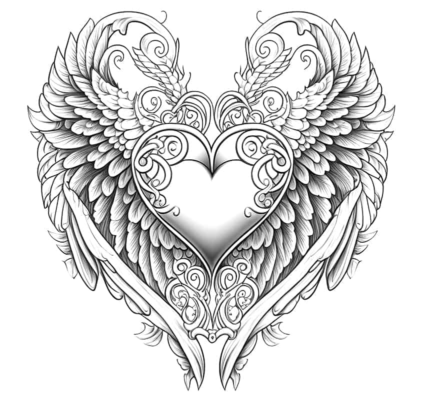 Heart coloring pages