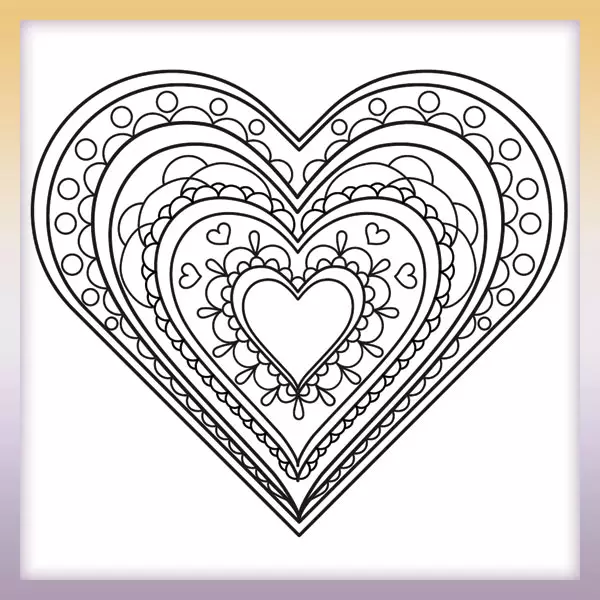 Heart shaped mandala â