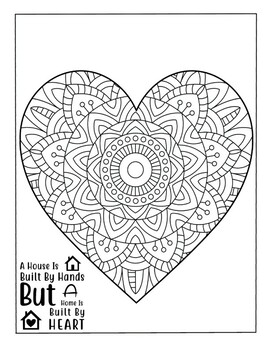 Mandala heart coloring pages mandala heart coloring book for kids and adults