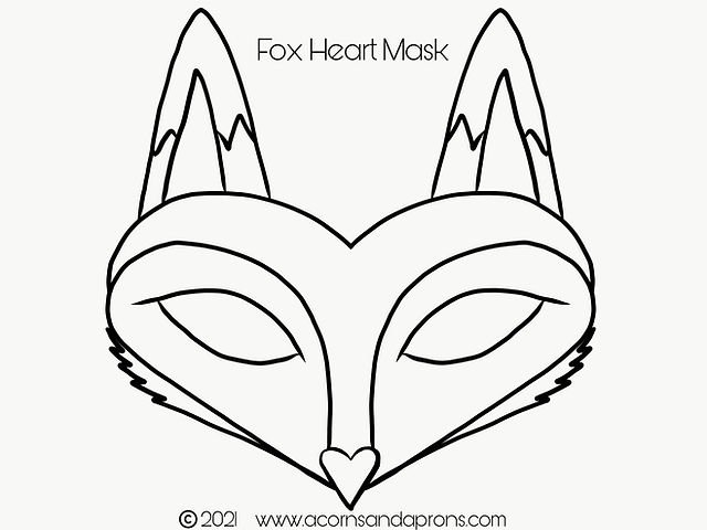 Fox heart mask