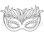 Heart mask coloring page free printable coloring pages