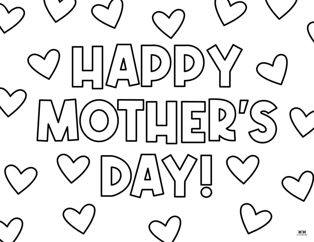 Mothers day coloring pages