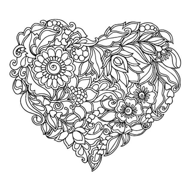 Printable heart coloring pages pdf