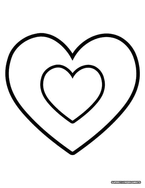 Heart coloring pages