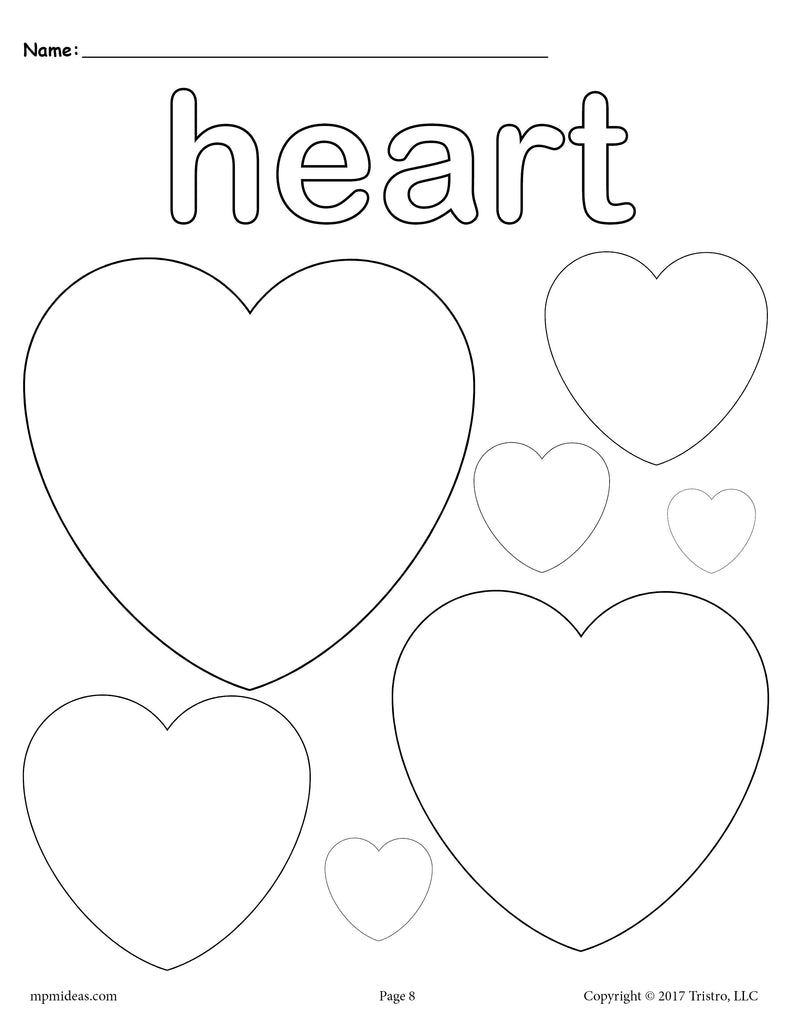 Hearts coloring page