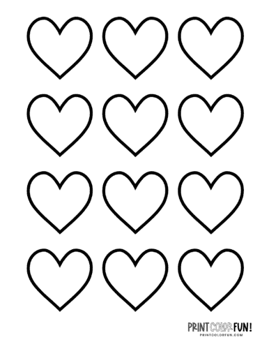 Blank heart shape coloring pages crafty printables at