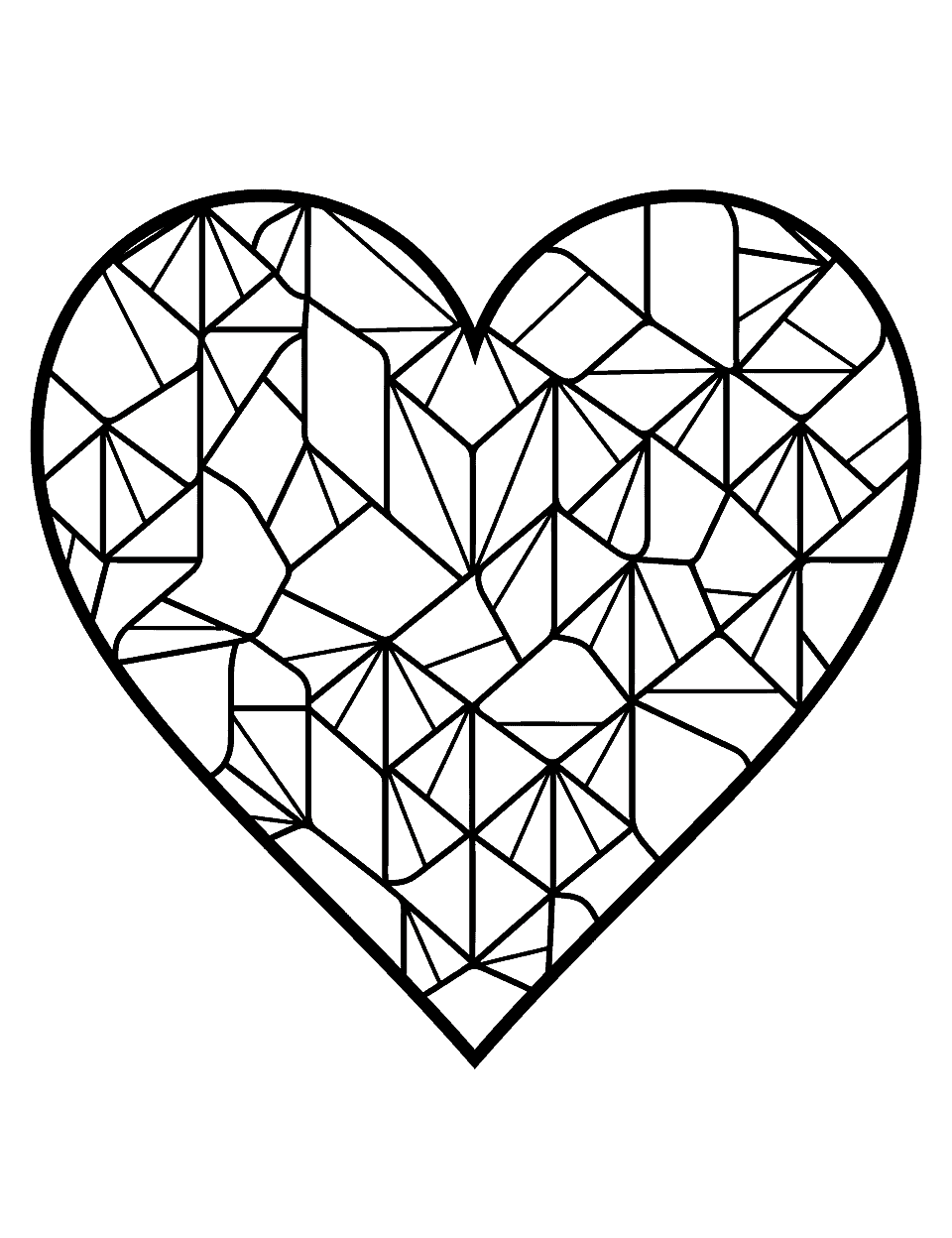 Free heart coloring pages for kids printables