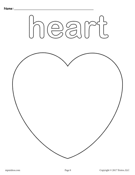 Heart coloring page