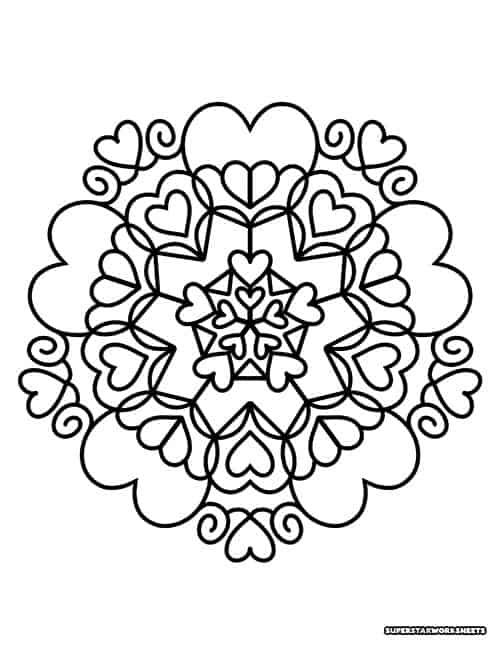 Heart coloring pages