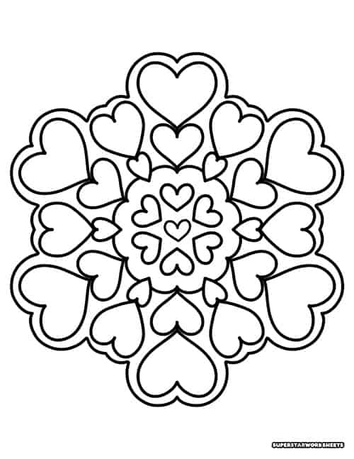 Heart coloring pages