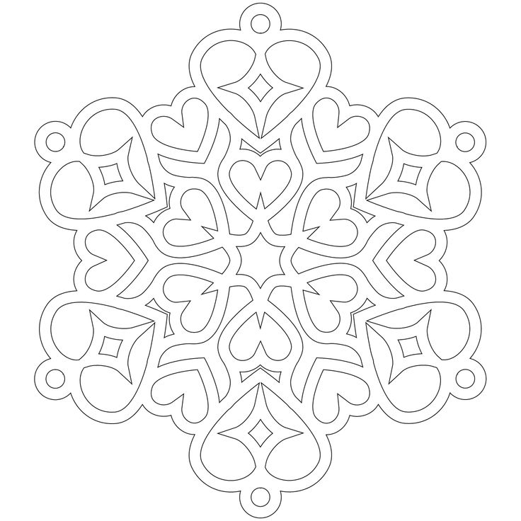 Heart snowflake coloring page snowflake coloring pages coloring pages paper snowflake designs