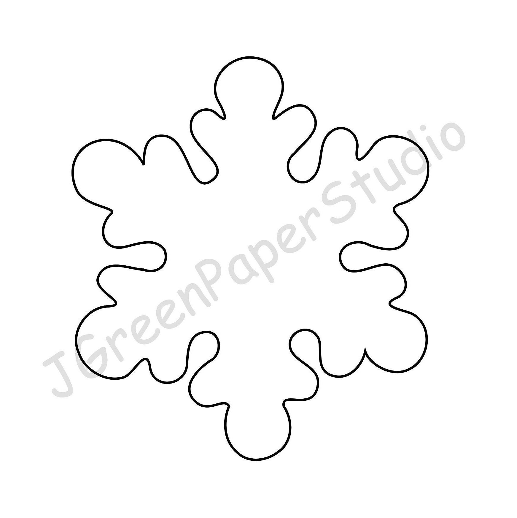 Printable snowflake line art template pdf digital download christmas winter snow coloring page stencil bulletin board paper decor kids craft