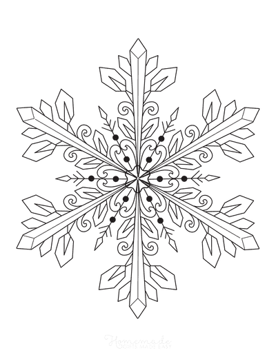 Best snowflake coloring pages free snowflake templates