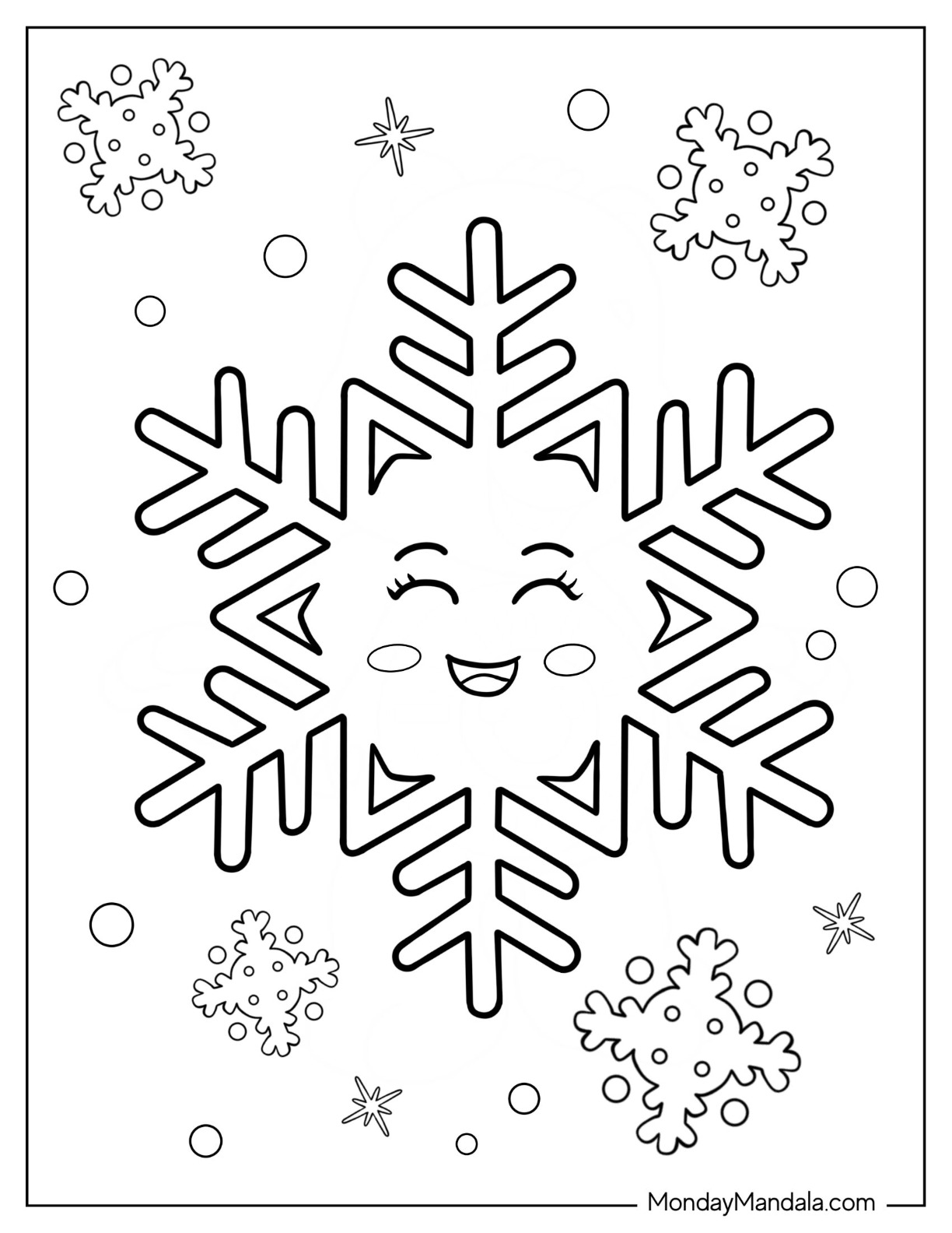 Snowflake coloring pages free pdf printables