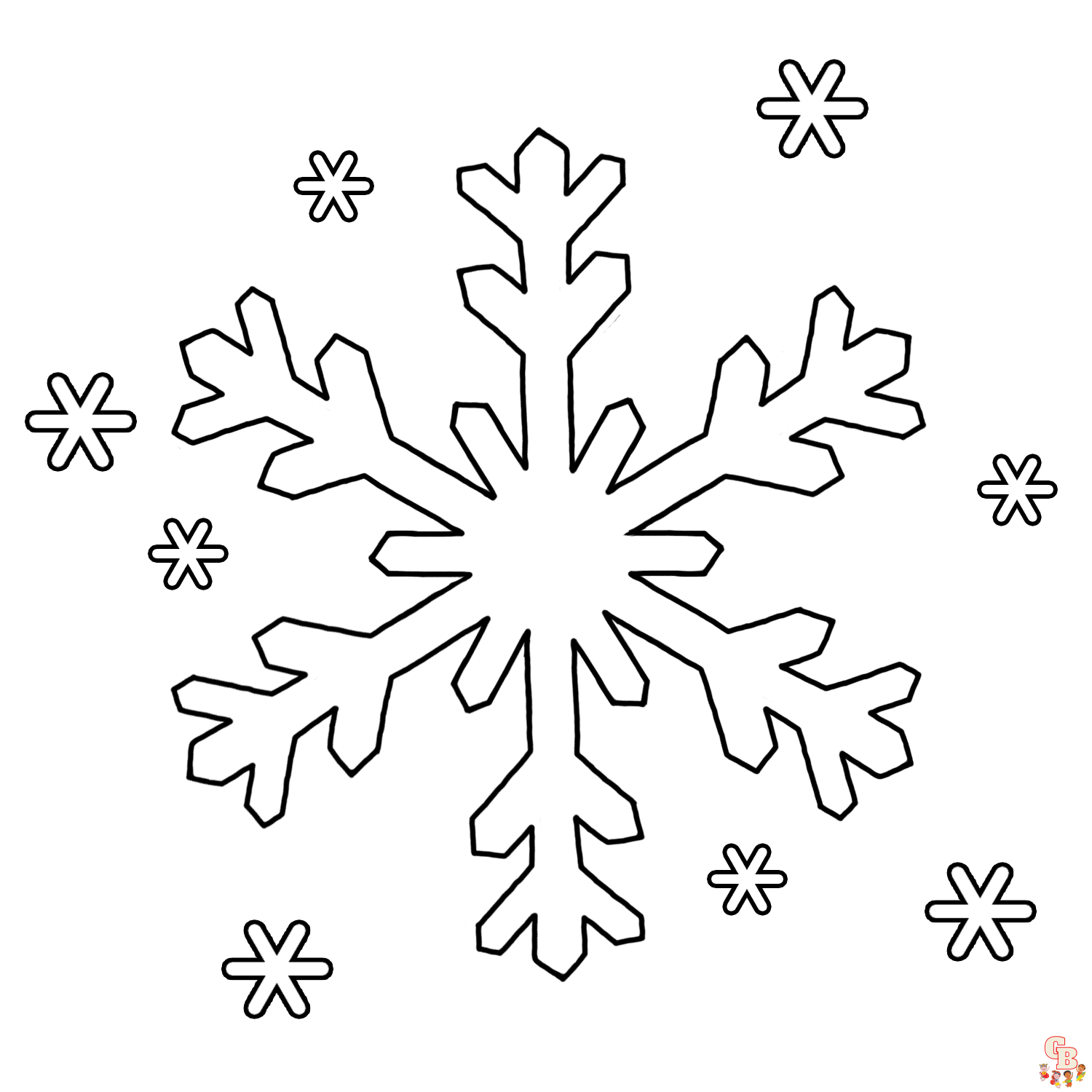 Printable snowflake coloring pages free for kids and adults