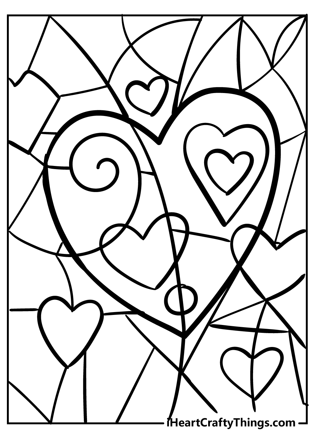 Heart coloring pages free printables