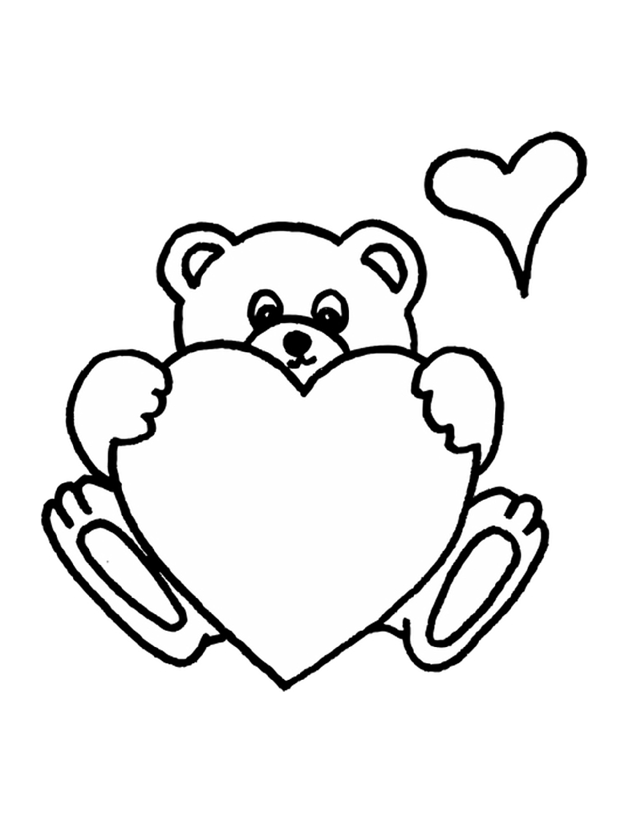 Heart teddy bear coloring pages to print educative printable heart coloring pages love coloring pages teddy bear coloring pages