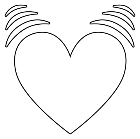 Beating heart emoji coloring page free printable coloring pages