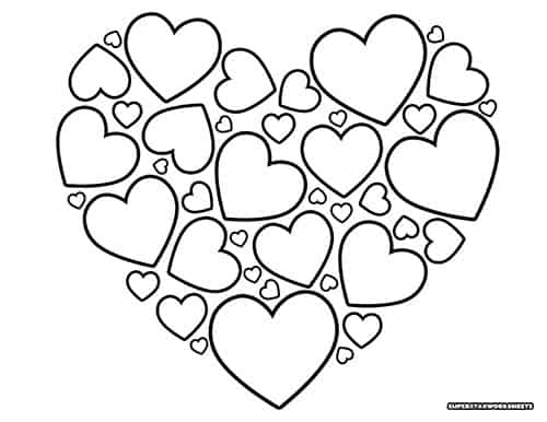 Heart coloring pages